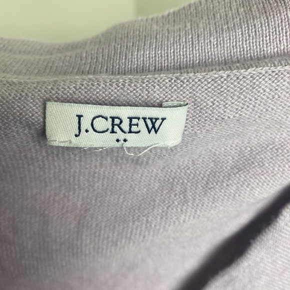 J. Crew Tie-Front Bow Short Sleeve Sweater in Lavender | Size Small - Picture 3 of 4
